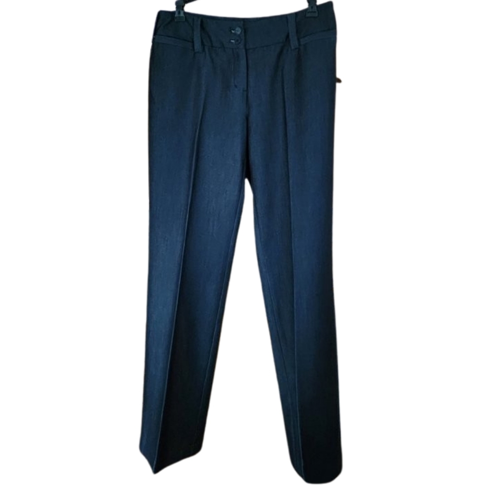 Focus 2000 Women's Size 4P Navy Blue Trousers Straight Leg Office Business‎